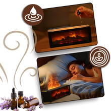 Carica l&#39;immagine nel visualizzatore di Gallery, Diffusore di Oli Essenziali a LED con Simulazione di Camino - Ozerty

