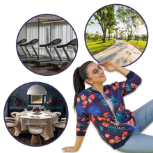 Carica l&#39;immagine nel visualizzatore di Gallery, Giacca bomber a maniche lunghe a fiori
 - Ozerty
