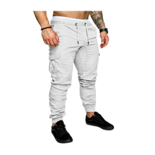 Carica l&#39;immagine nel visualizzatore di Gallery, Pantaloni cargo slim fit da uomo -Bianco/MBianco/LBianco/XLBianco/XXLBianco/3XLBianco/4XLBianco/5XL - Ozerty
