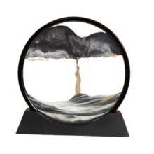 Carica l&#39;immagine nel visualizzatore di Gallery, Quadro Ipnotico di Sabbia in Movimento -Nero con cornice nera/25 x 26 cm Nero con cornice nera/18 x 19 cm - Ozerty
