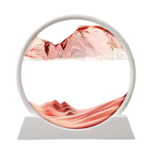 Carica l&#39;immagine nel visualizzatore di Gallery, Quadro Ipnotico di Sabbia in Movimento -Rosso con cornice bianca/18 x 19 cmRosso con cornice bianca/25 x 26 cm  - Ozerty
