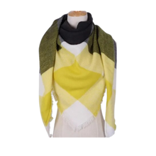 Carica l&#39;immagine nel visualizzatore di Gallery, Sciarpa in cashmere a quadri effetto mohair -Varsavia - Ozerty
