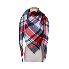 Carica l&#39;immagine nel visualizzatore di Gallery, Sciarpa in cashmere a quadri effetto mohair -Zagabria - Ozerty
