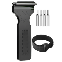 Carica l'immagine nel visualizzatore di Gallery, Strumento portatile per copertoni di biciclette -Nero + 4 bit e velcro - Ozerty
