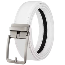 Carica l&#39;immagine nel visualizzatore di Gallery, Cintura in Pelle Senza Fori -Bianco - Ozerty
