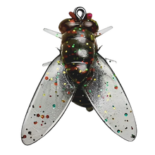 Carica l&#39;immagine nel visualizzatore di Gallery, Esche realistiche per la pesca a mosca -Nero - Ozerty
