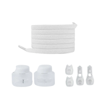 Carica l&#39;immagine nel visualizzatore di Gallery, Lacci di chiusura sicuri e alla moda -Bianco - Ozerty
