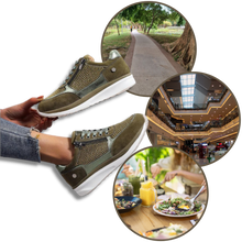 Carica l&#39;immagine nel visualizzatore di Gallery, Scarpe da ginnastica con zeppa in strass - Ozerty
