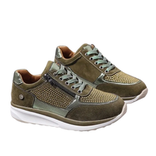 Carica l&#39;immagine nel visualizzatore di Gallery, Scarpe da ginnastica con zeppa in strass -Verde/EU35Verde/EU36Verde/EU37Verde/EU38Verde/EU39Verde/EU40Verde/EU41Verde/EU42Verde/EU43 - Ozerty
