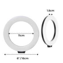 Carica l&#39;immagine nel visualizzatore di Gallery, 111 16 cm LED Ring Light with Stand
